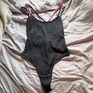 Black and Pink victoria’s Secret Bodysuit